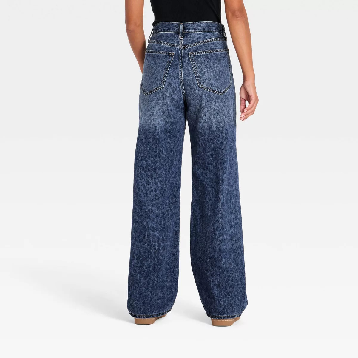 Women's Low Slung Loose Leopard Jeans - Universal Thread\u2122 Indigo 00 | Target