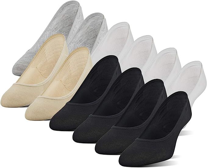 PEDS Women's Low Sport Cut Liners with Gel Tab, 12 Pairs, light grey/white/black/nude, Shoe Size:... | Amazon (US)