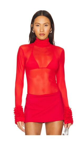Helena Top in Risky Red | Revolve Clothing (Global)