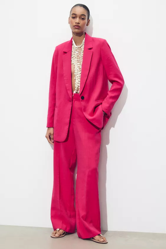 WRINKLED-EFFECT STRAIGHT-LEG TROUSERS | Zara UK