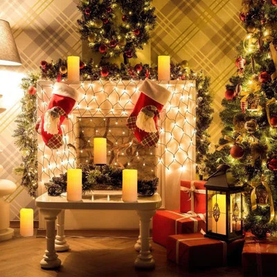 Large Outdoor Flameless Candles 10" X 4" - Waterproof LED Pillar Flickering Candle Battery Operated With Timer Remote Control For Patio Porch Lanterns | Wayfair North America