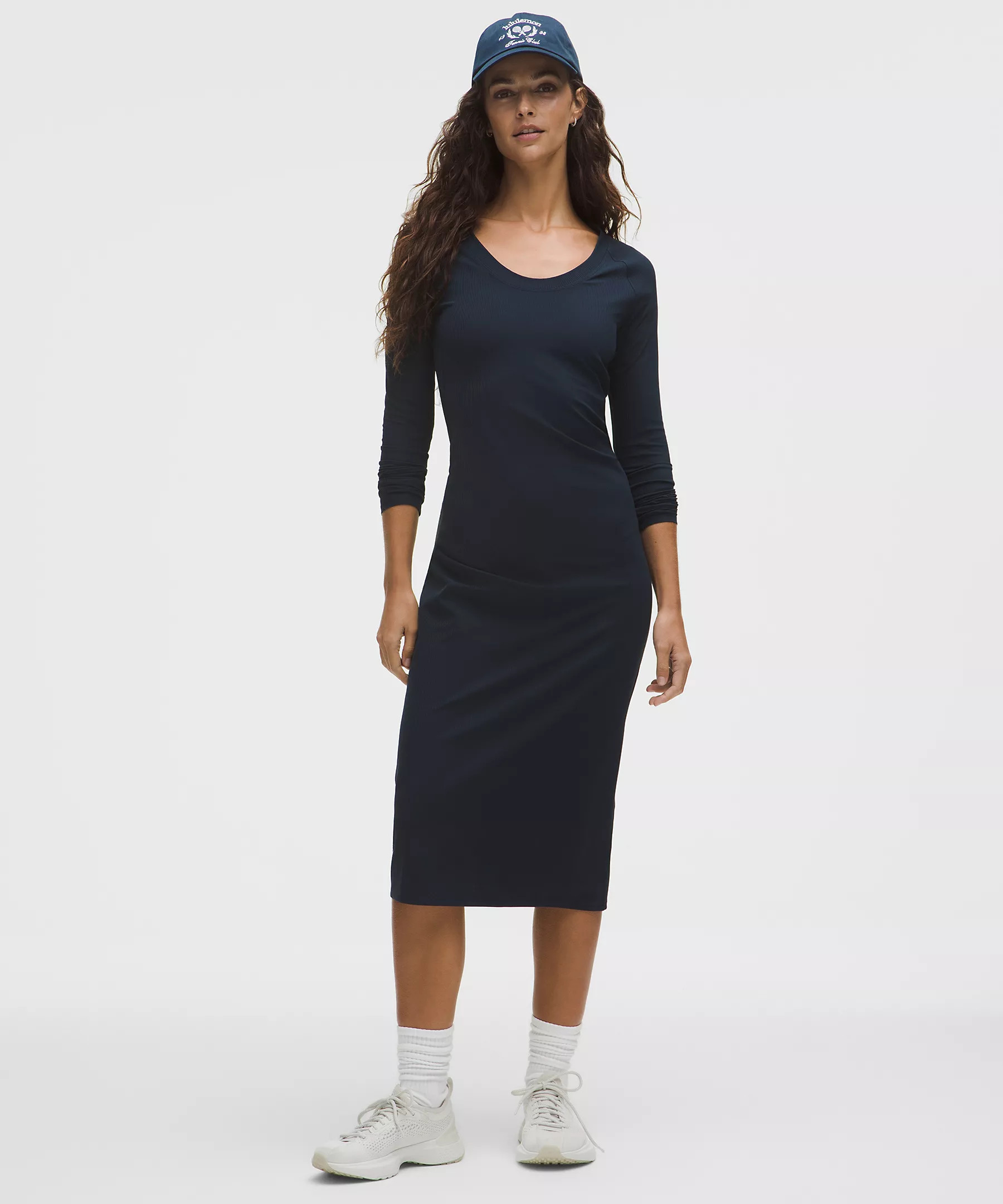 All Aligned Ribbed Long-Sleeve Midi Dress | Lululemon (US)