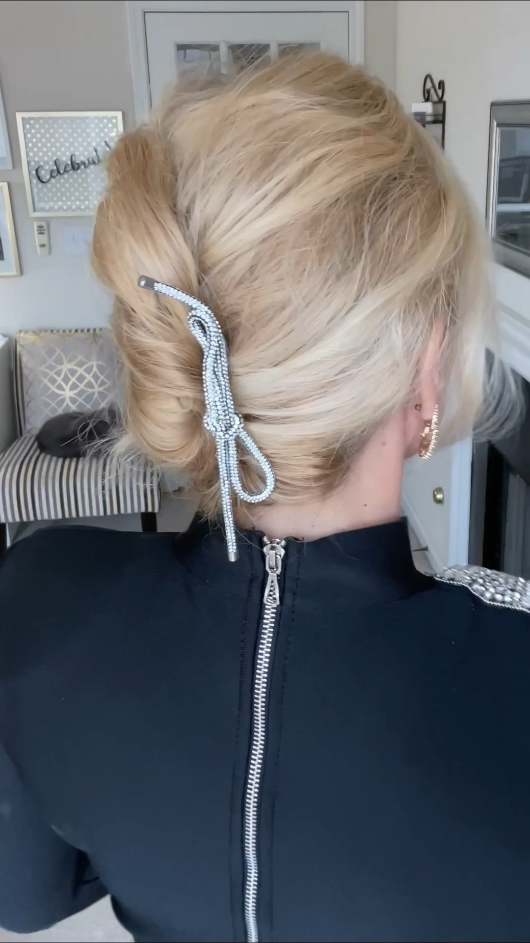 #GarnierGiftedMe Super easy updo! I do this all the time! Just gather your hair like a ponytail, twist it, tuck it in- like a croissant and secure with hair pins. Add a fun hair clip if you like and put some hairspray on for extra hold! I used The Garnier Sleek & Shine Hairspray for ultra strong hold and frizz protection! Thanks to Garnier for the free product!



#LTKgrwm #LTKOver40
