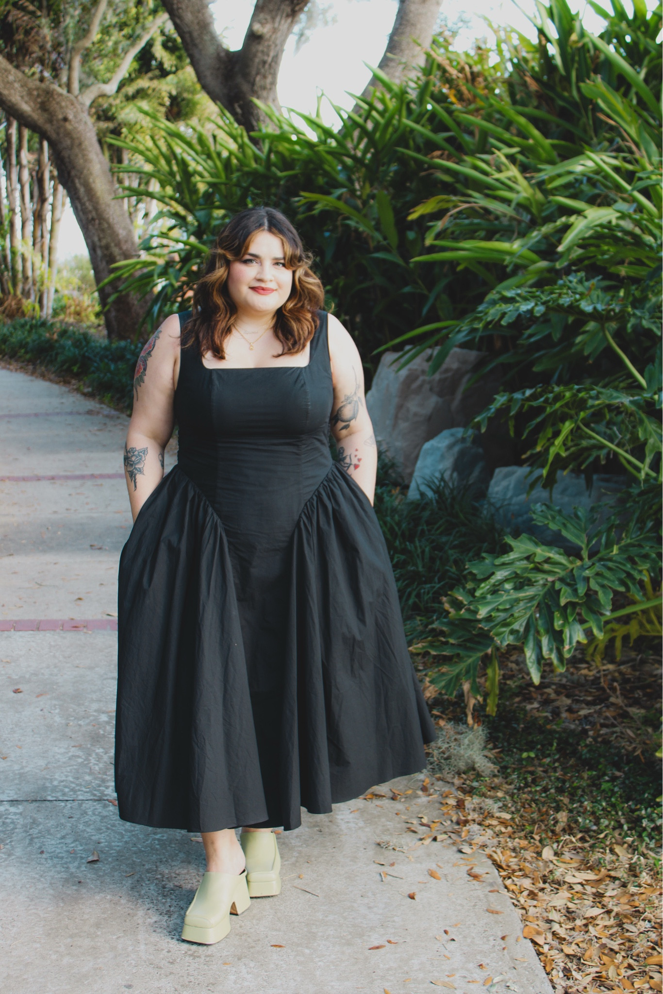 Square neck basque waist midi dress - rented from Nuuly in a 1x but available online in only up to xl. Nuuly goes up to 3x for rental :) linked 3 different sites in case sizes run low!

#LTKStyleTip #LTKMidsize #LTKMostLoved