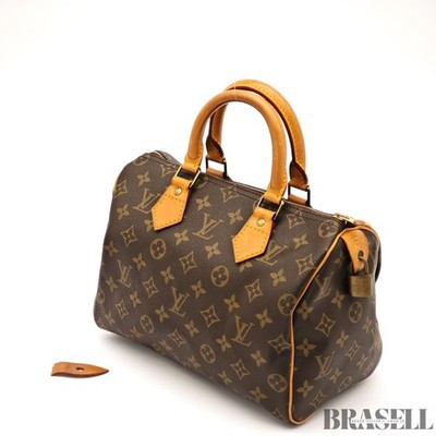 Louis Vuitton Speedy 25 Monogram Leather Brown Handbag Mini Boston Bag M41528 | eBay US