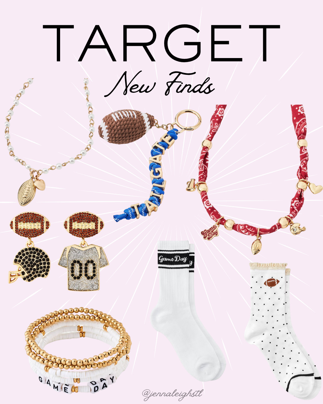 Target is seriously bringing it with the game day accessories this year! 🏈 So many fun football-themed finds, from jewelry and socks to the cutest hair accessories. Such a fun way to add a little game day spirit to your outfit! 

 #LTKmomlife #LTKSeasonal #LTKMidsize