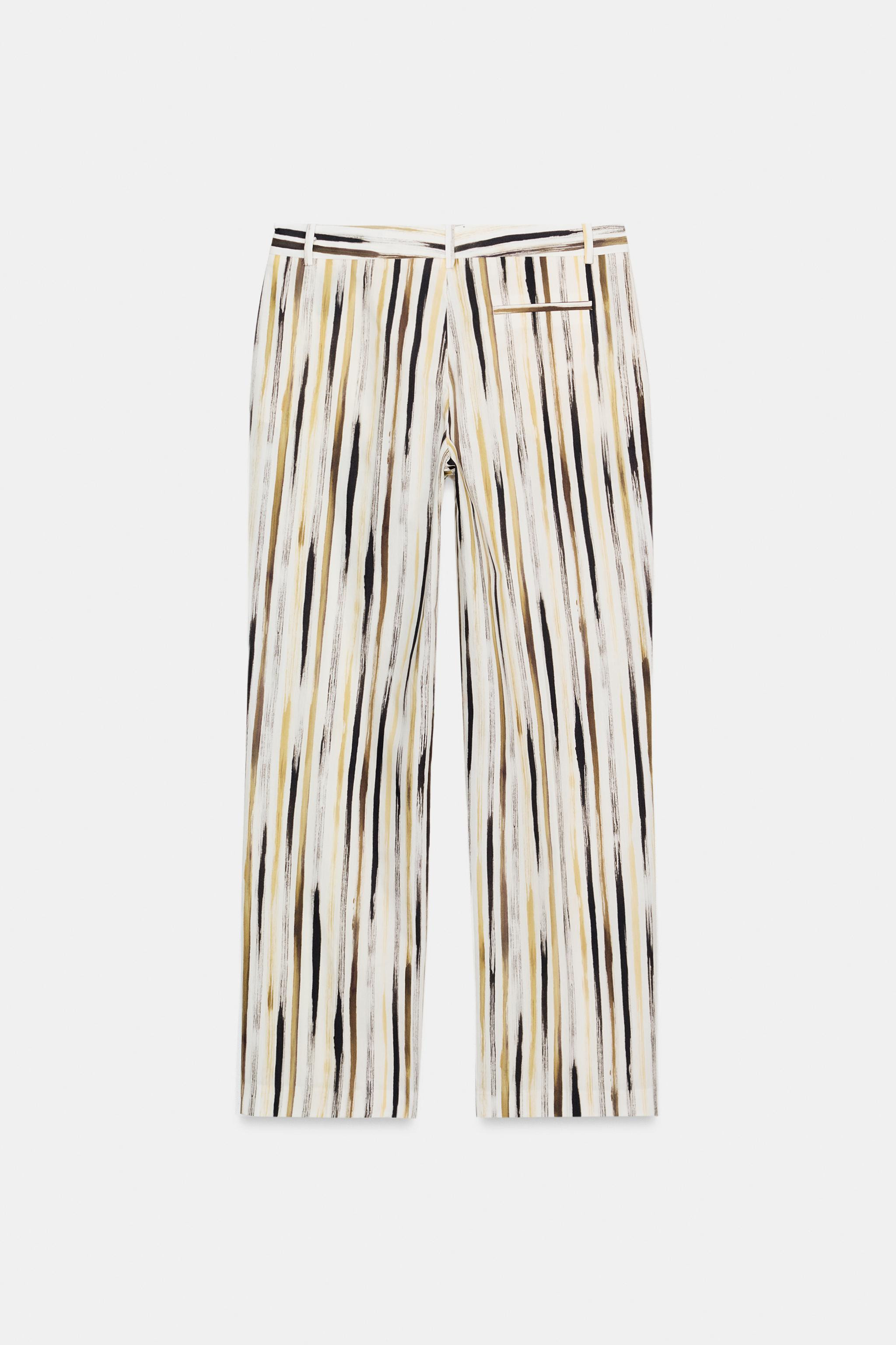 ZW COLLECTION STRIPED POPLIN PANTS | Zara US
