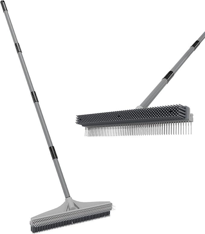 Walensee Carpet Rake for Pet Hair Removal, 2 in 1 Rug Rake to Fluff Carpet with Nylon Groomer Bru... | Amazon (US)