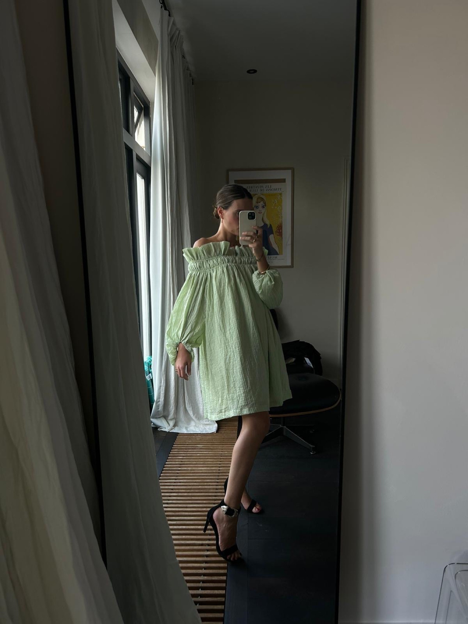 Oversized off the shoulder green dress 💚

Outfit inspiration, ootd, H&M, Netherlands. 

#LTKfindsunder100 #LTKstyletip #LTKeurope