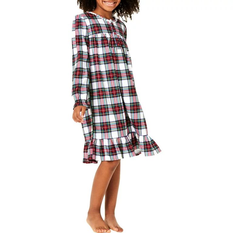 Family PJs Girls Christmas Kids Nightgown Red S | Walmart (US)