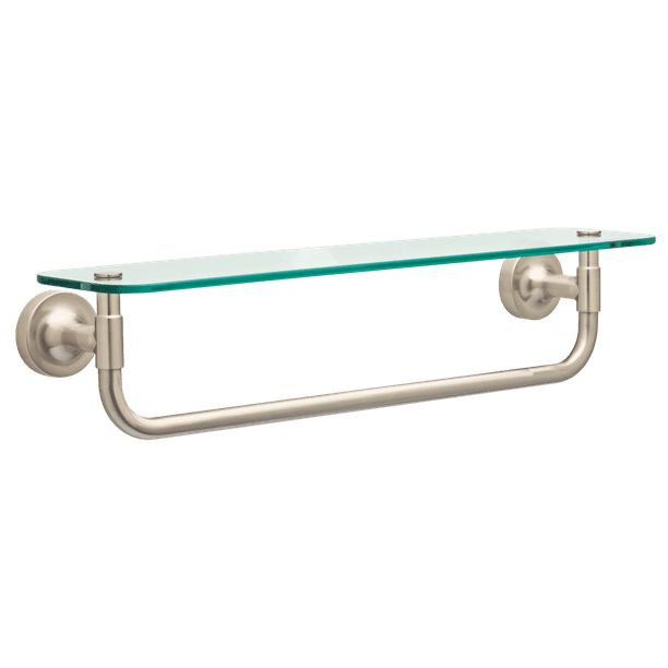 Better Homes and Gardens Safford 18" Glass Shelf with Towel Bar, Wall Mounted Bathroom Towel Hold... | Walmart (US)