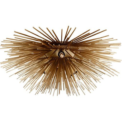 Visual Comfort - Strada Flush Mount - Gold | Ceiling Mount, Flush Fixture, Ideal For Entryway, Hallway, Bedroom | One Kings Lane