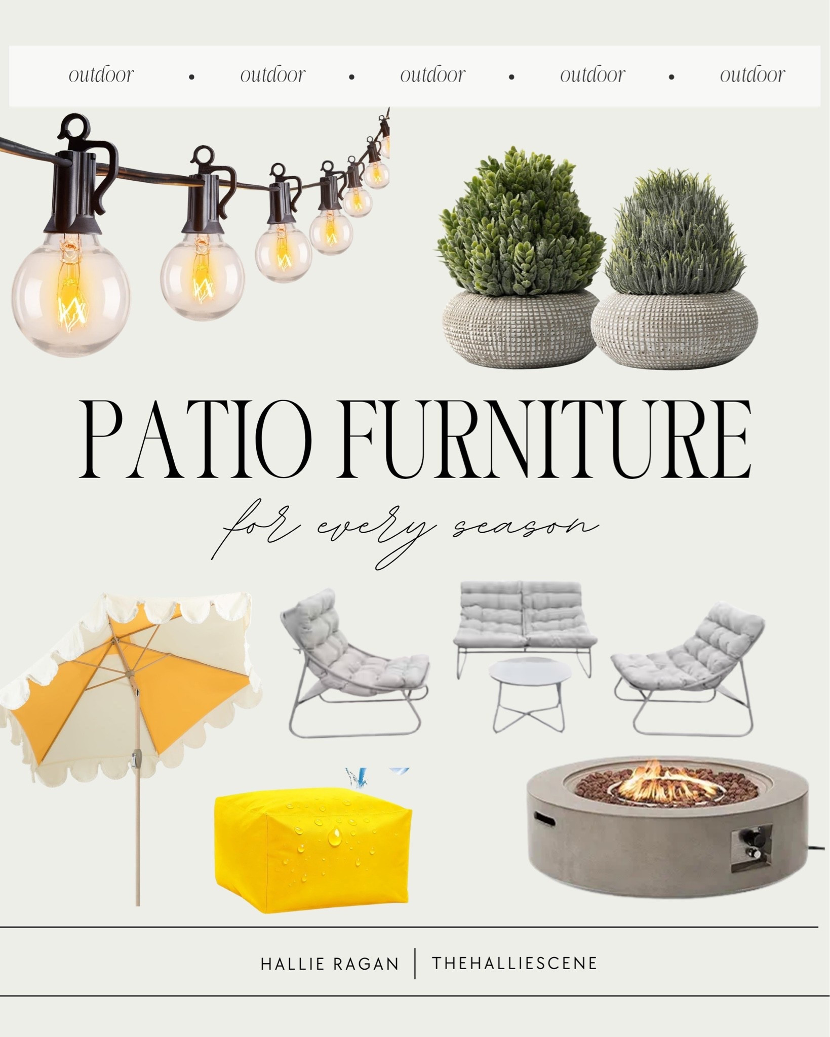 Patio // patio furniture // outdoor // outdoor refresh // outdoor favorites // plants // lounge furniture // fire pit // outdoor umbrella// outdoor string lights

#LTKSeasonal #LTKHome