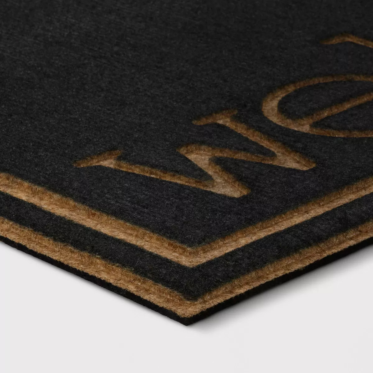 1'6"x2'6" 'Welcome' Embossed Doormat Black - Threshold™ | Target