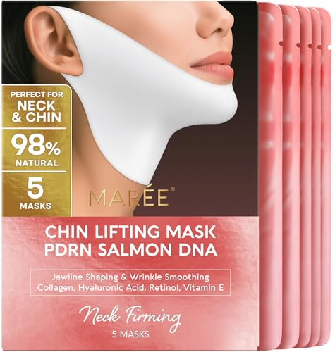 MAREE V Line Lifting Mask with PDRN Salmon DNA – Deep Collagen Face Mask for Women – Jawline Shaper Facial Masks with Retinol – Tightening & Firming Neck Lift Tape – Double Chin Strap for Face Lift | Amazon (US)