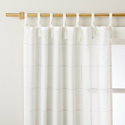 Subtle Grid Lines Curtain Panel  - Hearth & Hand™ with Magnolia | Target