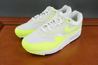 Nike Air Max 1 '87 Womens Shoes Womens 9 White Volt Suede Lace Up Low Top Shoes | eBay US