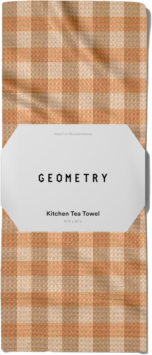GEOMETRY Kitchen Towels - Quick Dry Microfiber Cloth Dish Towels for Kitchen Drying - Premium Quick Dry Towel - Cozy Gingham, 18" x 30" - 1 Piece | Amazon (US)