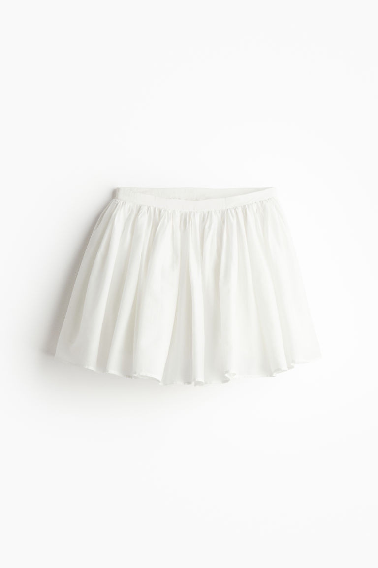 H & M - Ausgestellter Minirock aus Baumwolle - Weiß - Damen | H&M (DE, AT, CH, NL, FI)