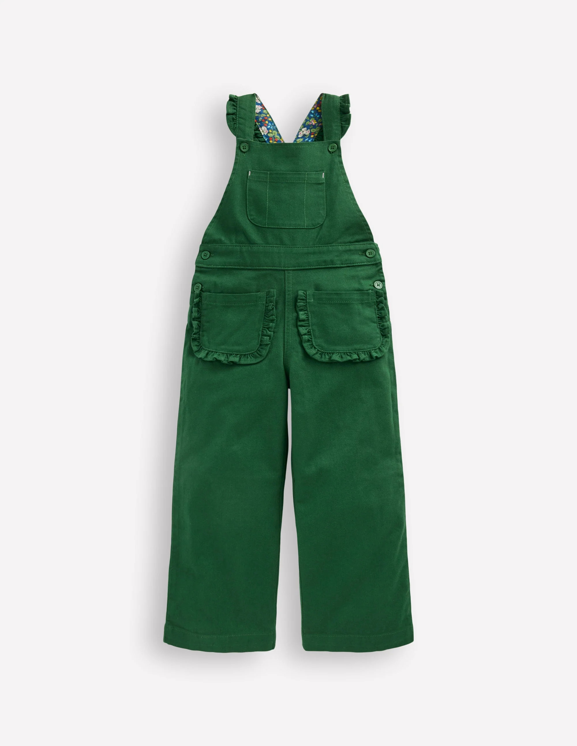 Frill Overalls-Pine Green | Boden (US)