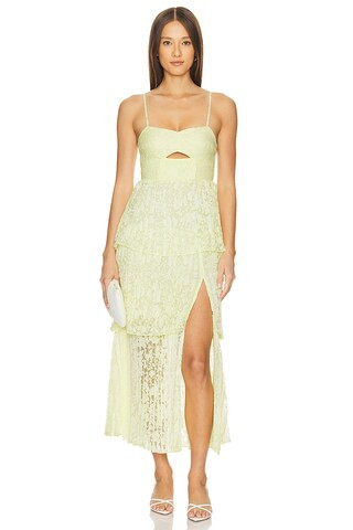 ASTR the Label Emmi Dress in Yellow Mesh Floral from Revolve.com | Revolve Clothing (Global)