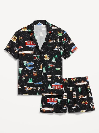 Flannel Pajama Short Set | Old Navy (US)