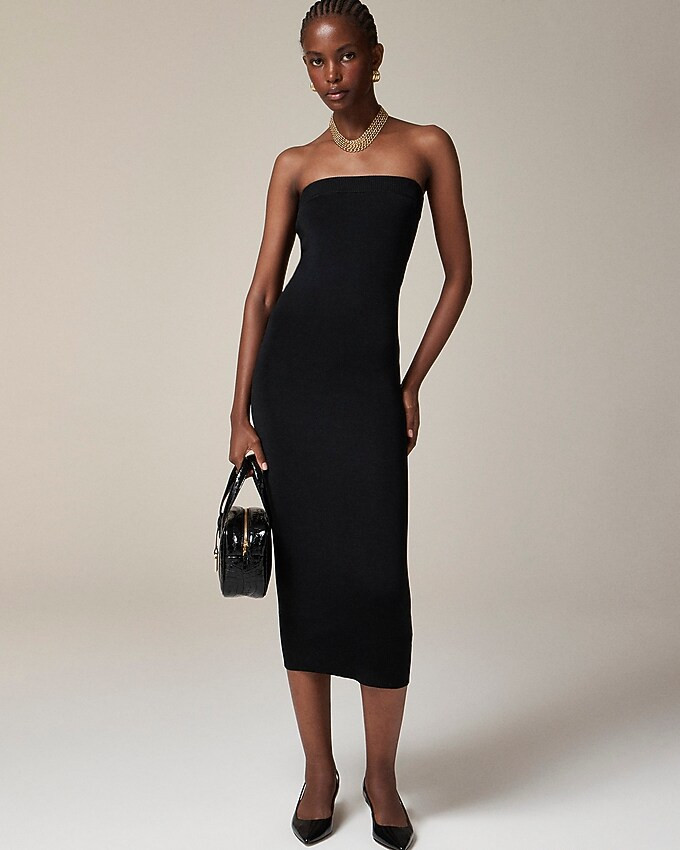 Cyan strapless sweater-dress | J. Crew US