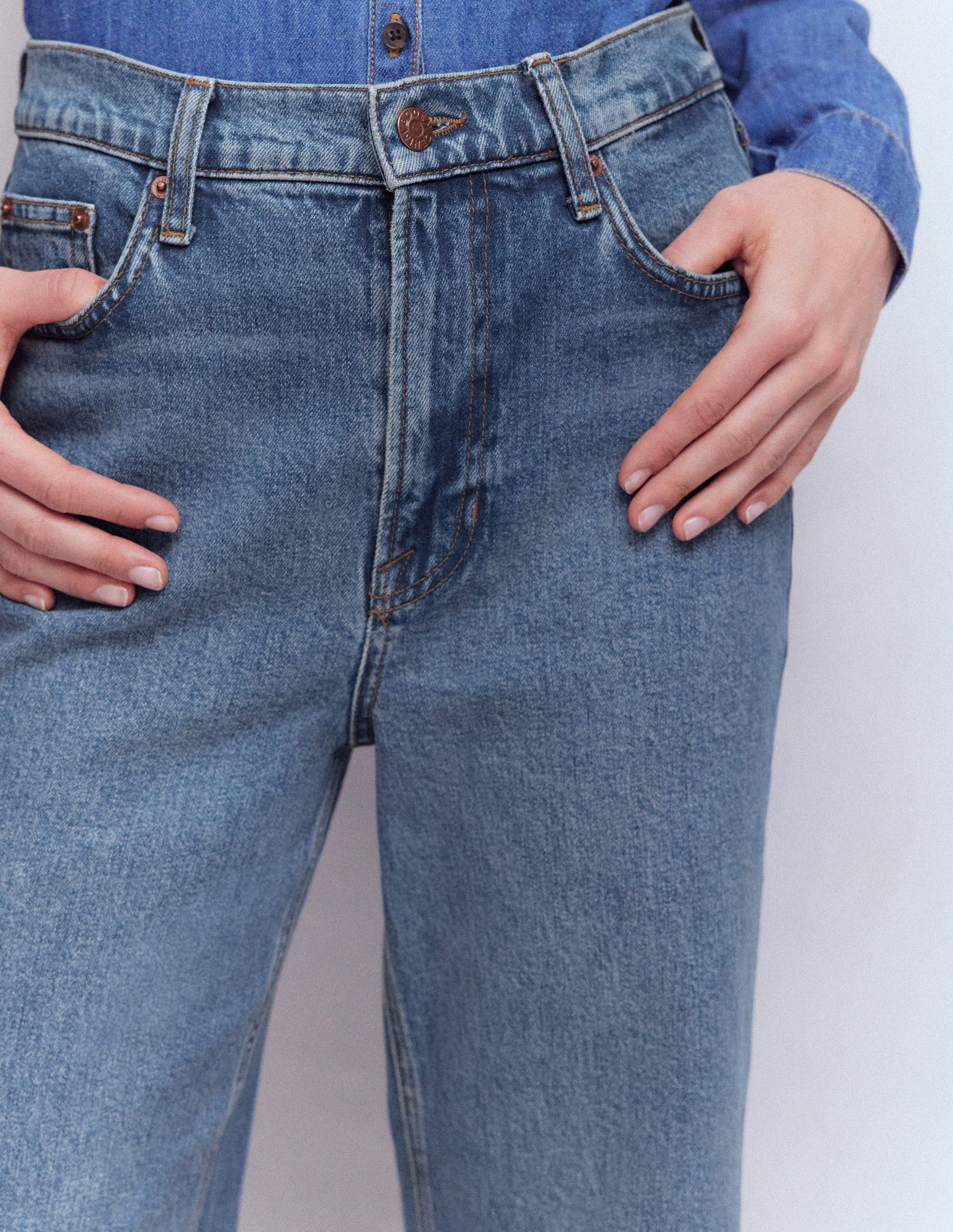 Jeans mit hohem Bund und geradem, weitem Bein-Beatnik Red | Boden DE