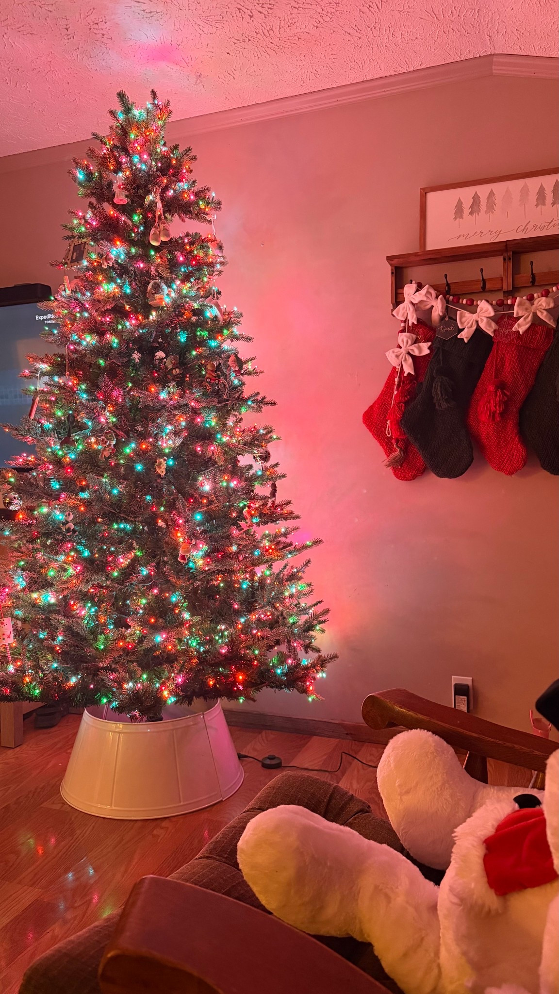 The My Texas House Christmas tree from Walmart is stunning! Choose between colored or white lights plus 11 other settings all with a remote! 

#LTKHoliday #LTKHome #LTKSeasonal