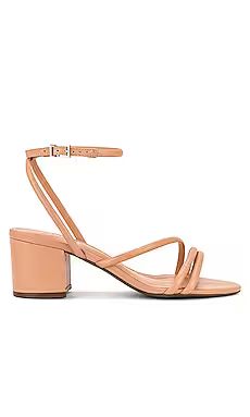 Schutz Aiyra Mid Block Sandal in Honey Beige from Revolve.com | Revolve Clothing (Global)