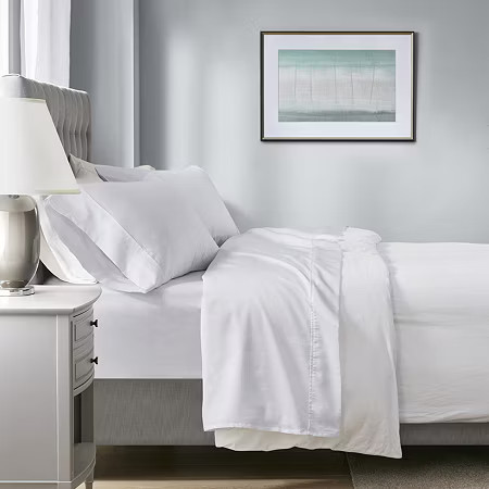Madison Park 1000 Thread Count Temperature Regulating Treated Sheet Set, One Size, White | JCPenney