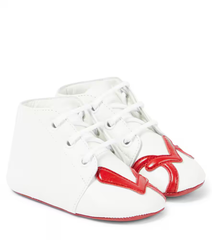 Christian Louboutin Kids Baby Love leather booties | Mytheresa (US/CA)