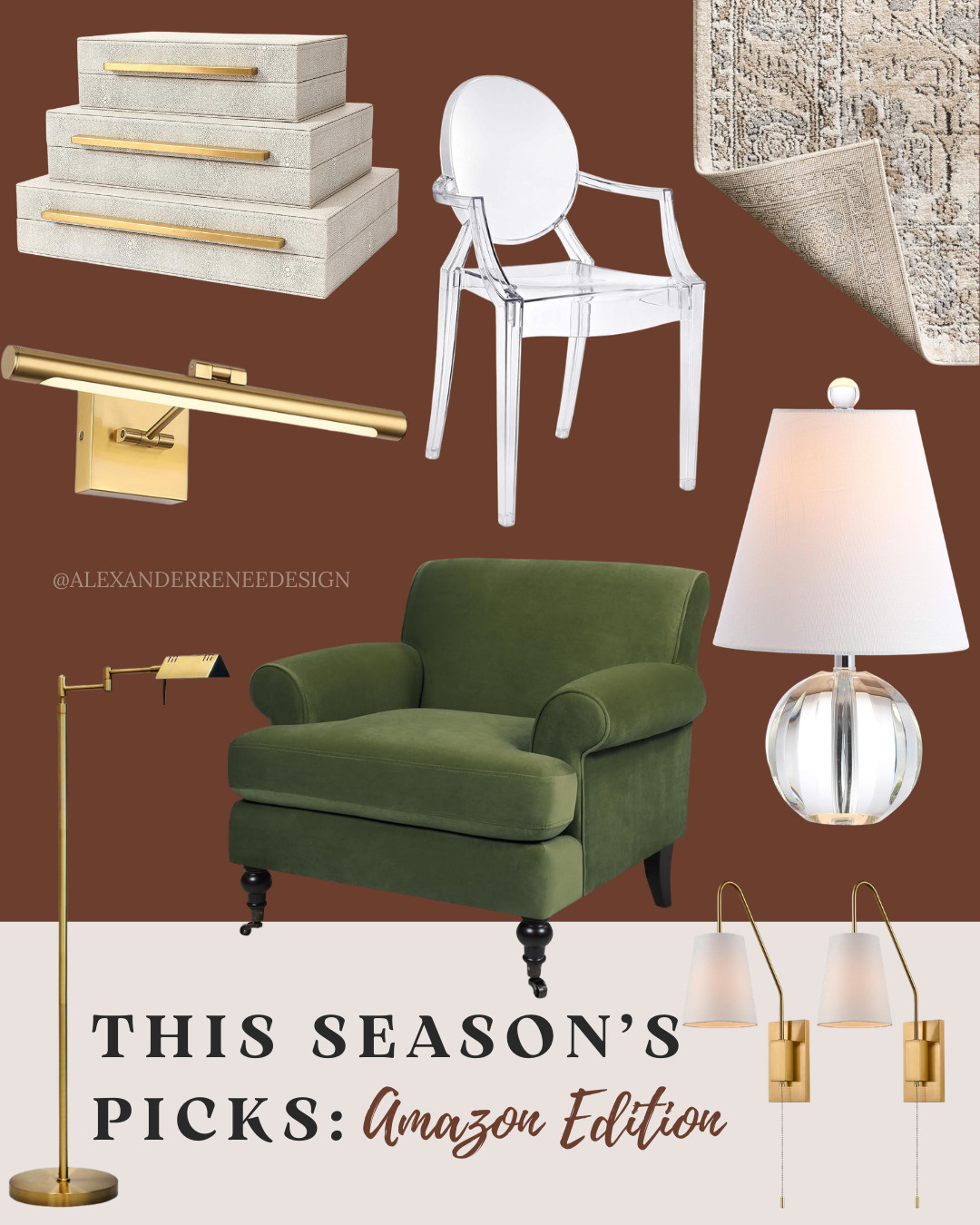 This season’s home picks that instantly elevate a space. From statement lighting to cozy seating and chic storage pieces, these Amazon finds make decorating easy and stylish.

#AmazonHome #LTKHome #AmazonFinds #HomeDecorFinds #LivingRoomInspo #CozyHome #NeutralHome #InteriorStyle #ModernHomeDecor #HomeRefresh #DecorInspo #AffordableHomeDecor #AmazonDecor #StylishHome #HomeInspo 

 #LTKSeasonal #LTKU #LTKHome
