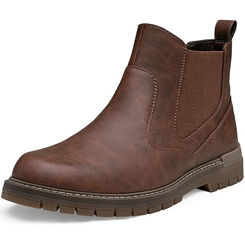 Jousen Chelsea Boots Casual Slip On Ankle Waterproof Mens Boots | Amazon (US)
