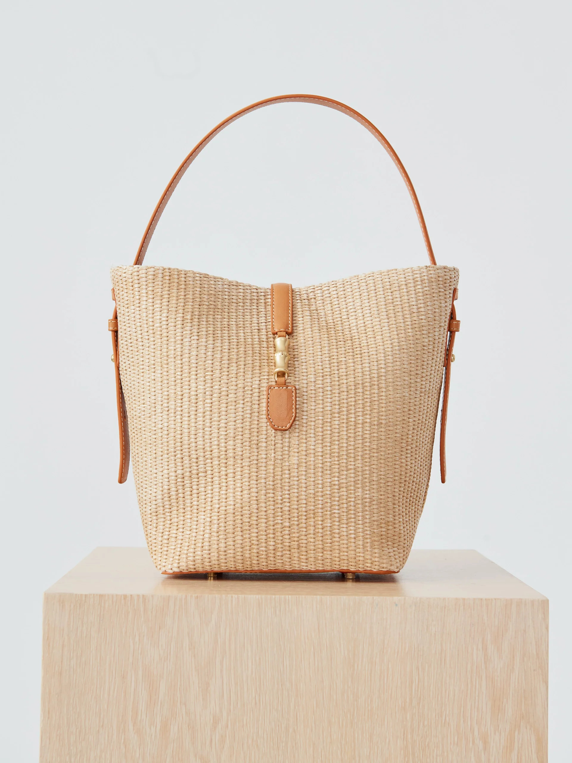Crawford Straw Bucket Bag | J.McLaughlin