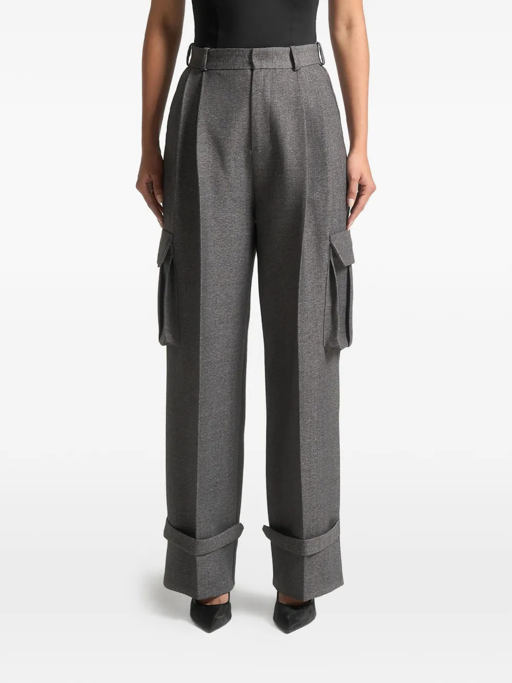 Manière De Voir Danielle pleated trousers - Grey | Farfetch Global