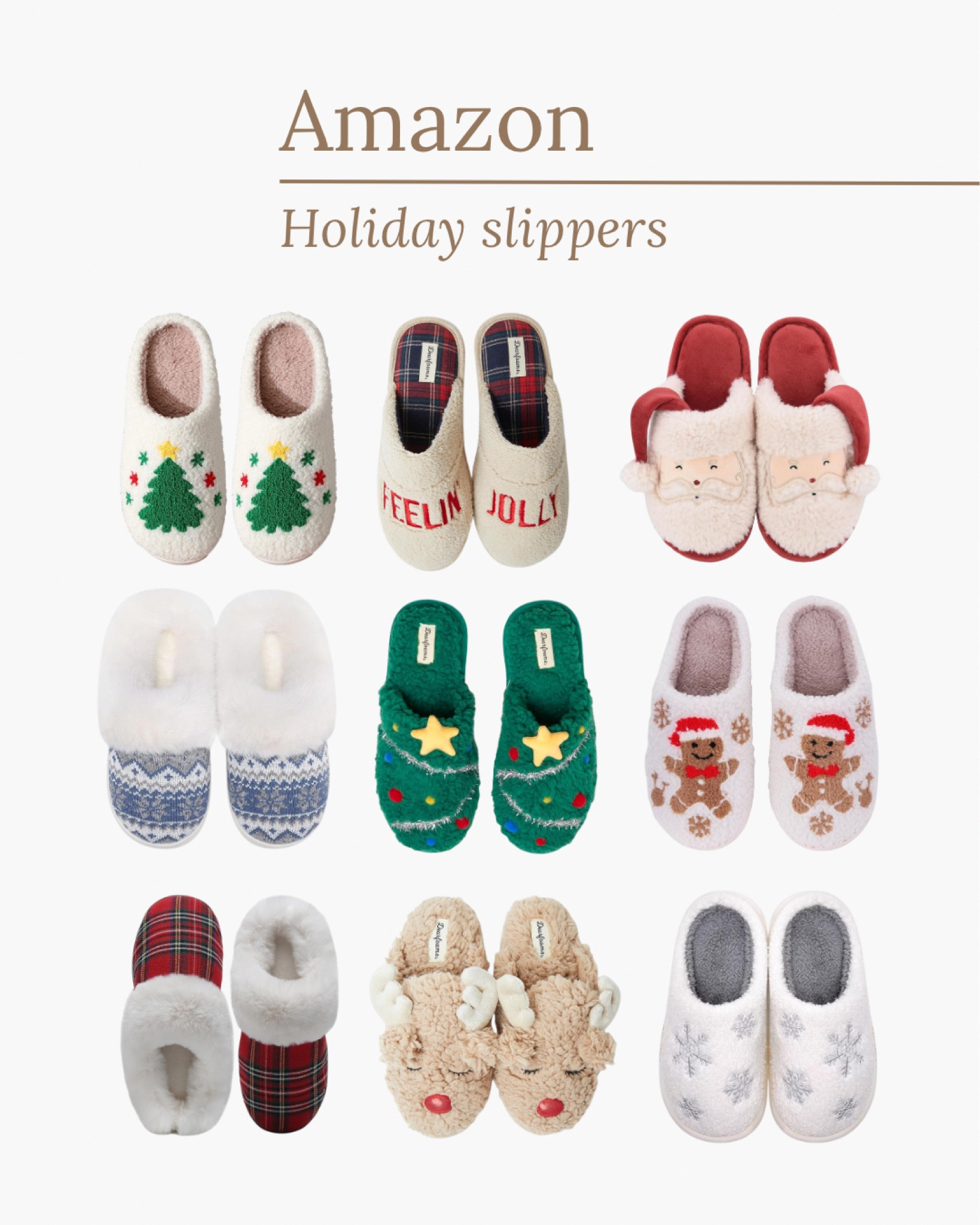 Amazon Holiday slippers 

#sleepwear #cozystyle #amazonfashion #holidayfashion

#LTKSeasonal #LTKHoliday #LTKStyleTip