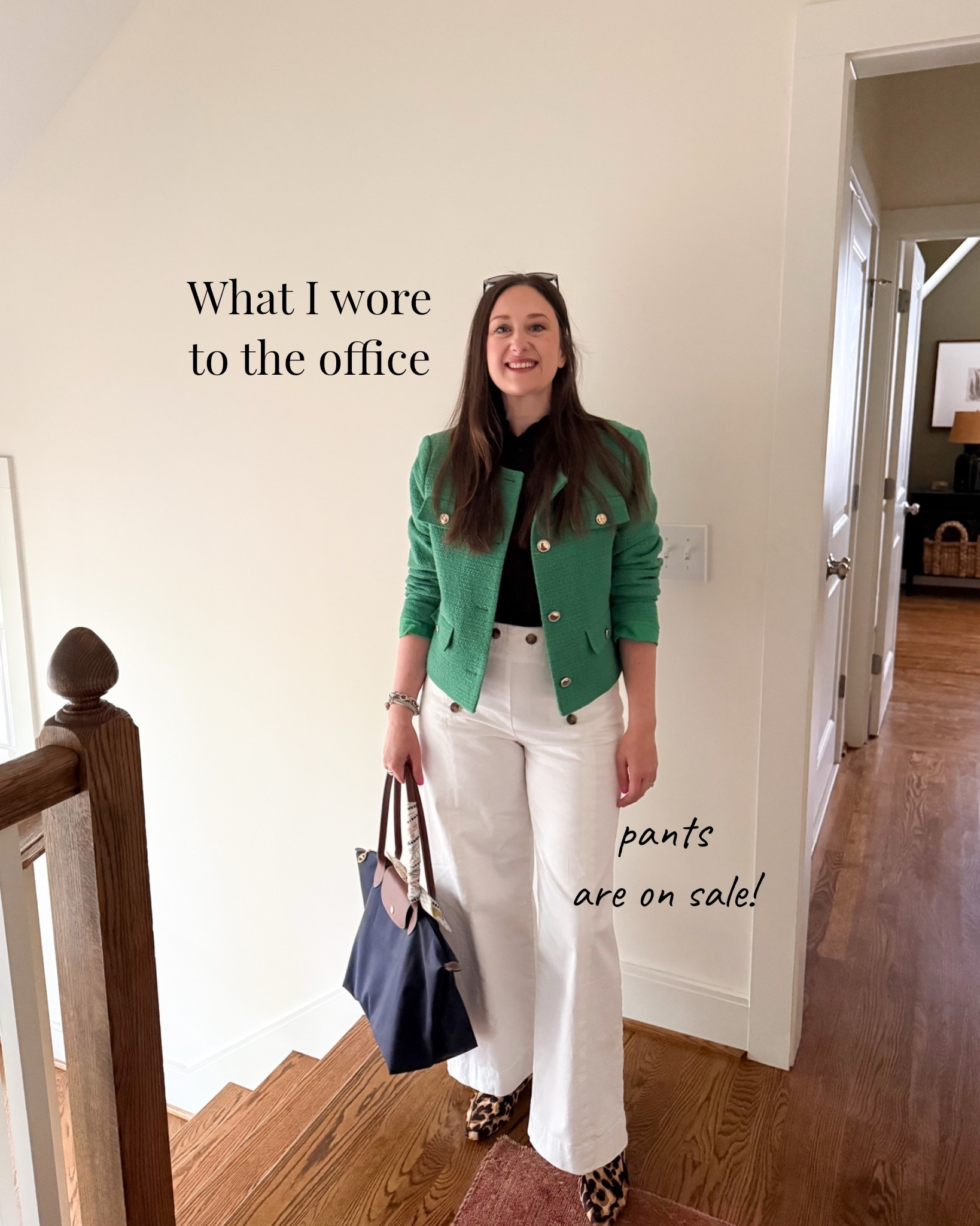 What I wore to work. Super comfortable and flattering white pants on sale. A super versatile piece.

#LTKootd #LTKOver40 #LTKSaleAlert