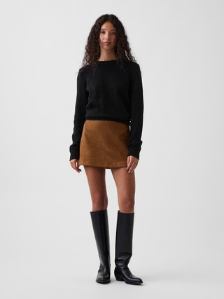 Vegan Suede Mini Skort | Gap (US)