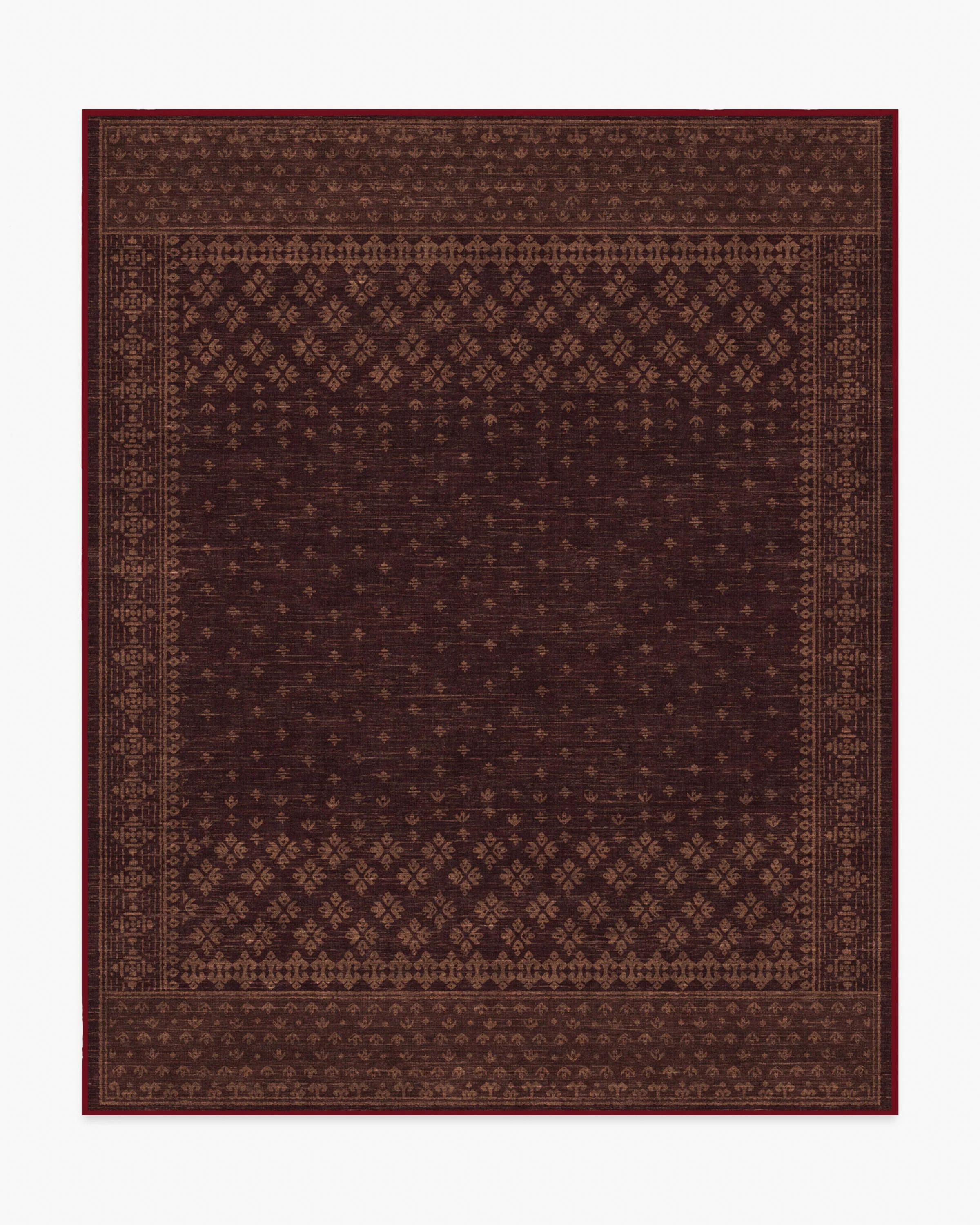 Fernanda Burgundy Flatwoven Rug | Ruggable US | Ruggable