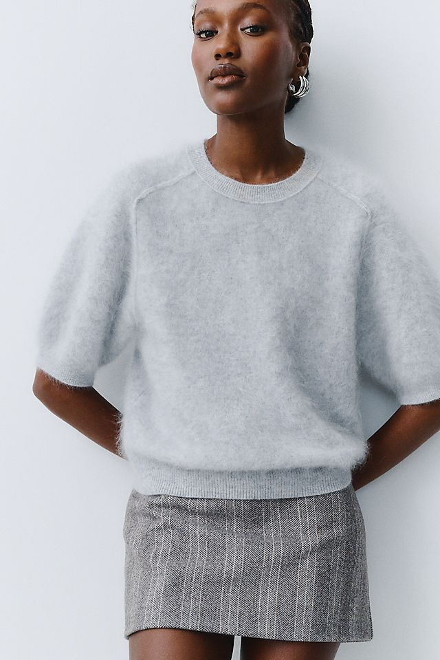 Kaia 100% Cashmere Short-Sleeve Sweater | Anthropologie (US)