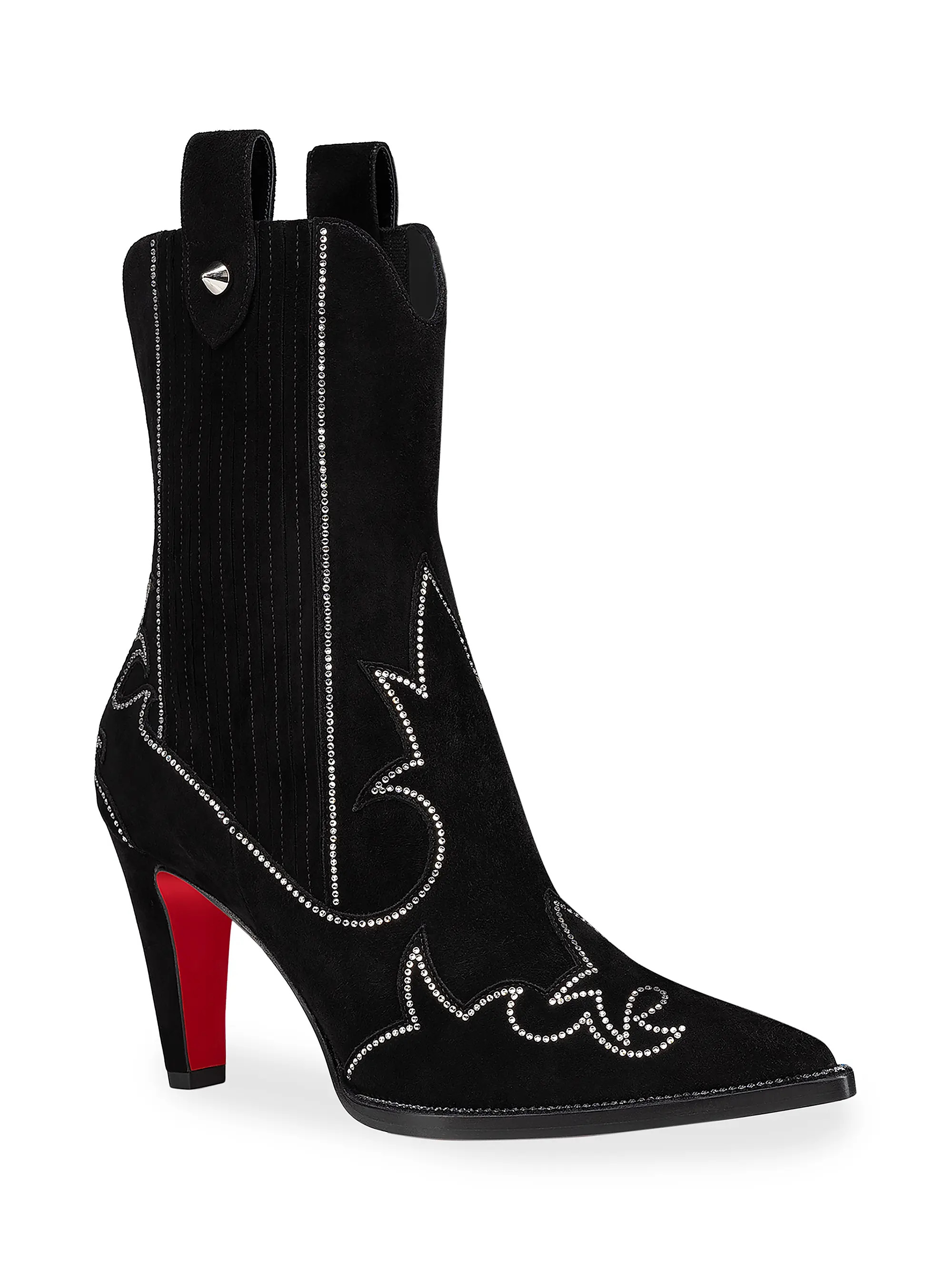 Santigag Strass 85MM Suede Boots | Saks Fifth Avenue