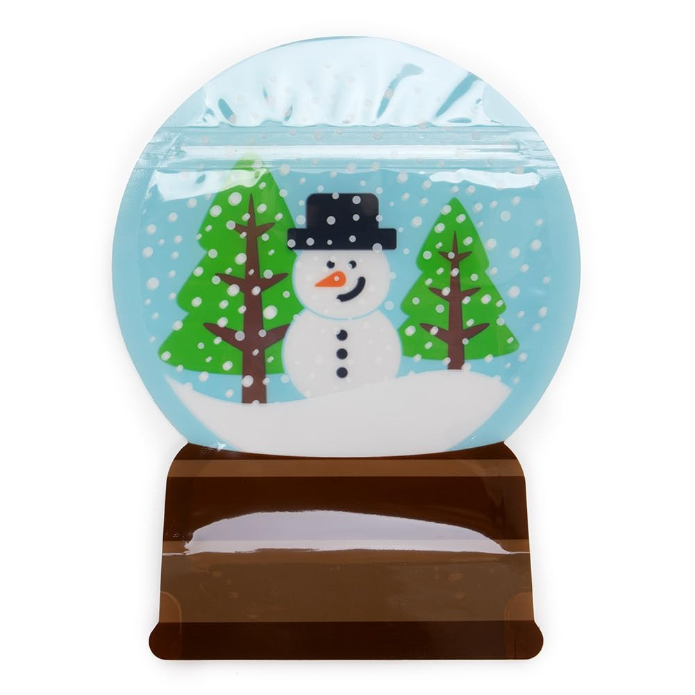 ClearBags SP7SGZ Gold Snowflake Stand Up Zipper Pouch Bags | 6" x 2 1/2" x 8" Food Safe Metallize... | Amazon (US)