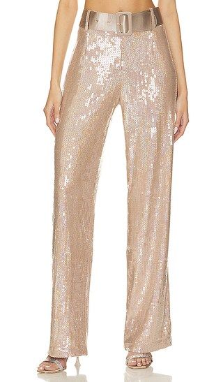 Capri Nude Sequin Pant in Nude | Revolve Clothing (Global)