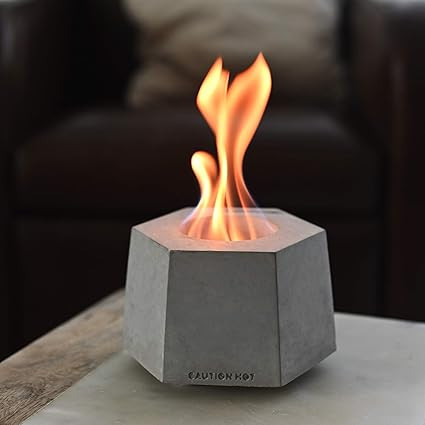 Colsen Tabletop Rubbing Alcohol Fireplace Indoor Outdoor Fire Pit Portable Fire Concrete Bowl Pot... | Amazon (US)