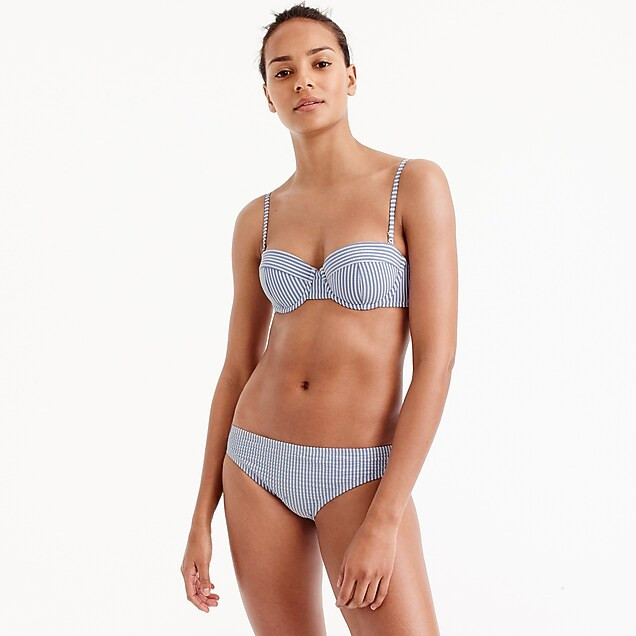 Seersucker underwire bikini top | J. Crew US
