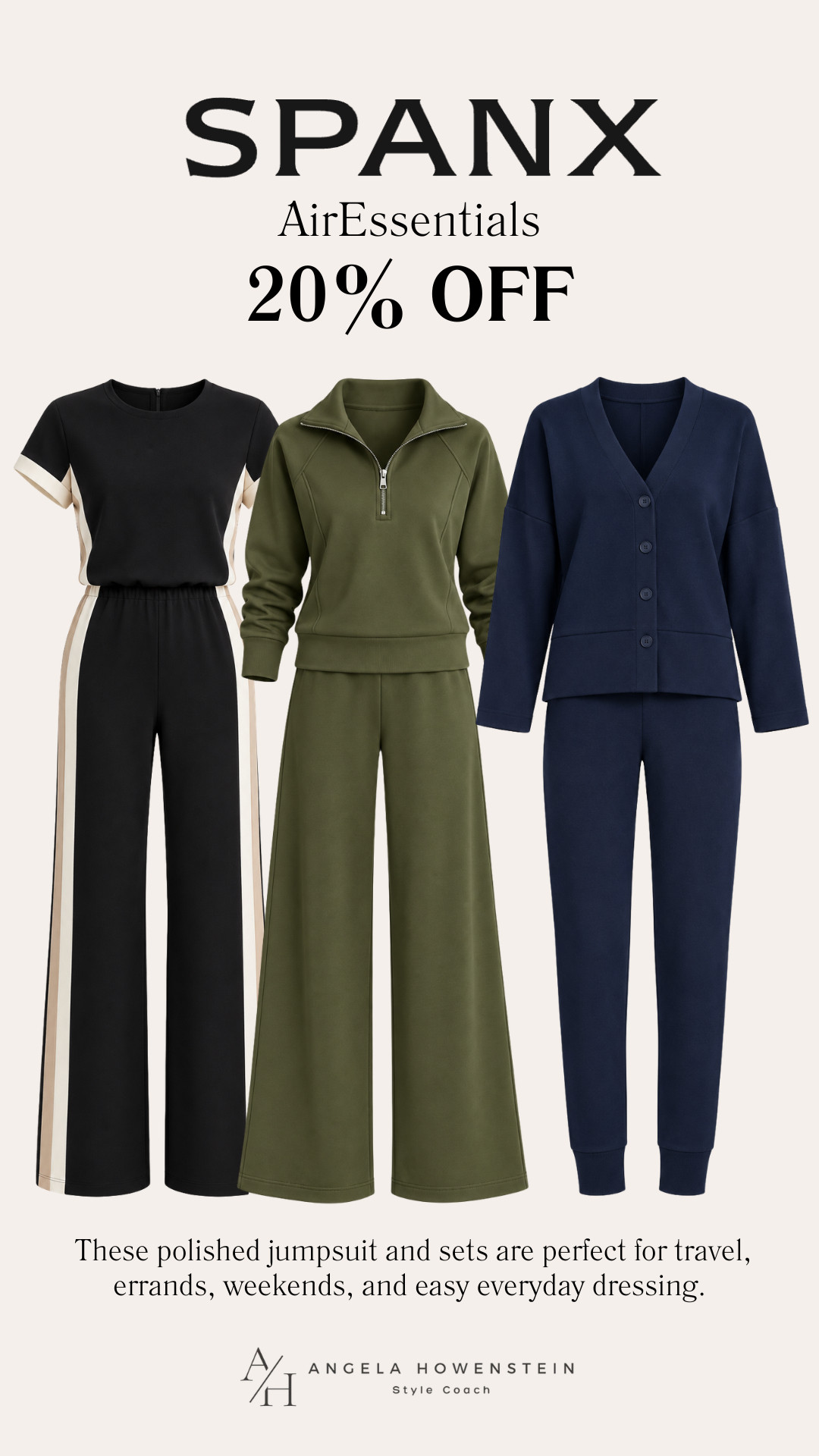 SPANX AirEssentials are on 20% OFF! These are the kind of comfortable, polished pieces you’ll reach for constantly, from travel days and errands to casual weekends. If you’ve been waiting to try AirEssentials, now is a great time. 🏃‍♀️

👩‍💻 LTK PRO TIPS
❤️ Heart = Support my posts ;-)
🔖 Save = Get sale & restock alerts for the things you love!
📋 Lists = Keep favorites organized (List ideas: Christmas, Birthdays, and Vacations!)
📲 Share = Send lists and products to a friend (or your daughters like me).
💬 Comment = Ask me anything, and I’ll answer. ;-) 

 #LTKootd #LTKSeasonal #LTKOver40