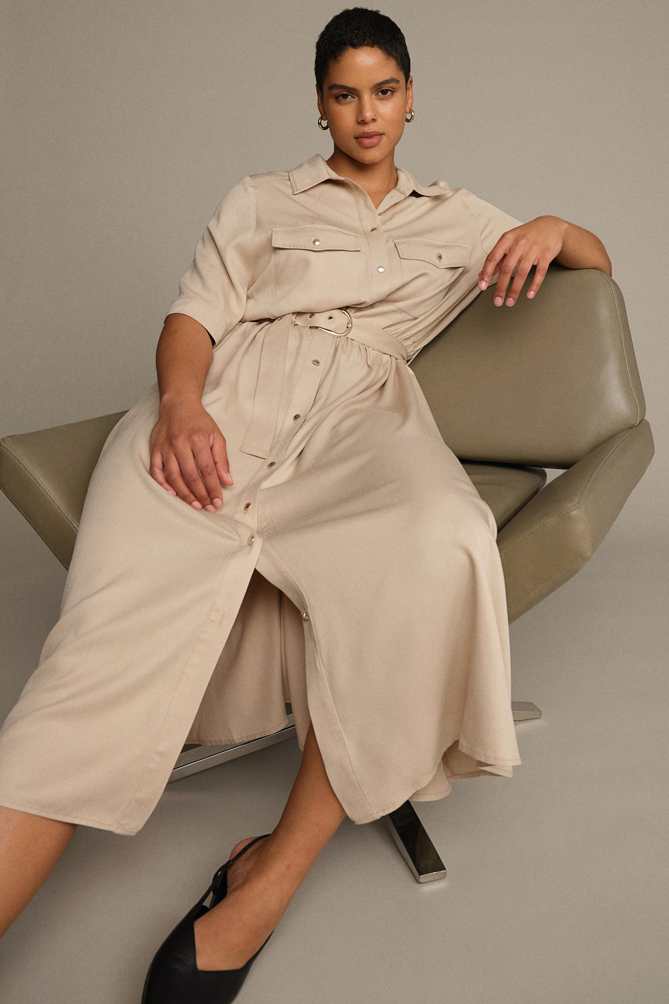 Shirt Dress with Belt | H&M (US + CA)