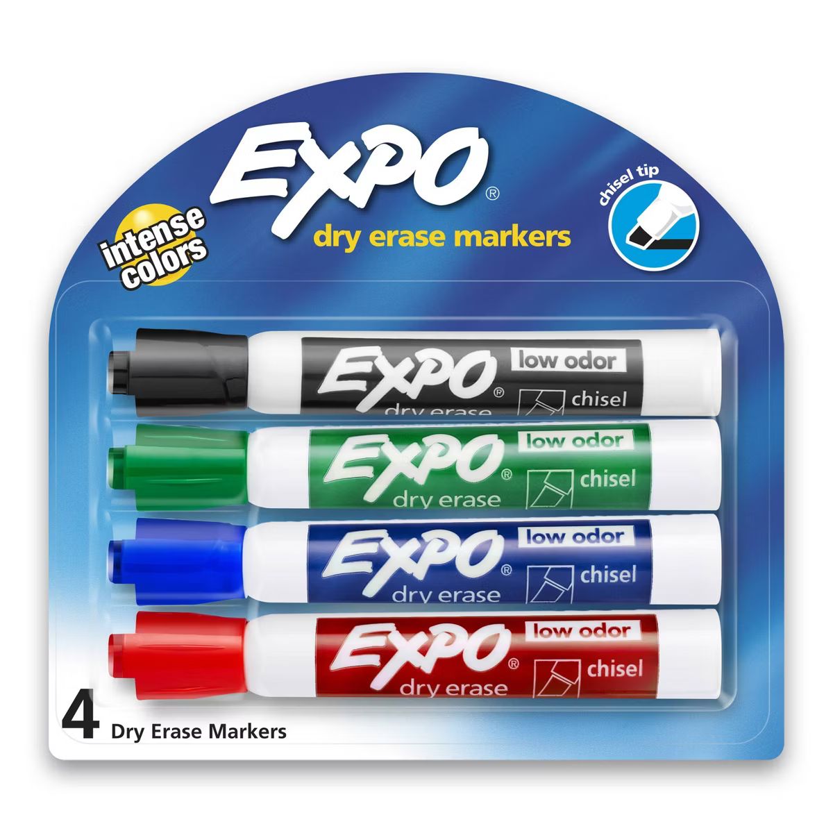 Expo 4pk Dry Erase Markers Chisel Tip Multicolored | Target