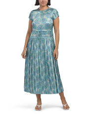 Astera Fleur Pleated Puff Sleeve Dress | TJ Maxx